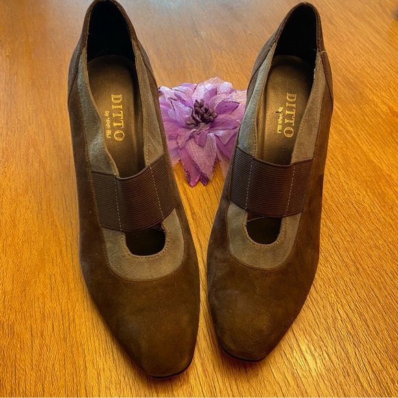 Dittos brown suede heels size 8.5 - Picture 1 of 4